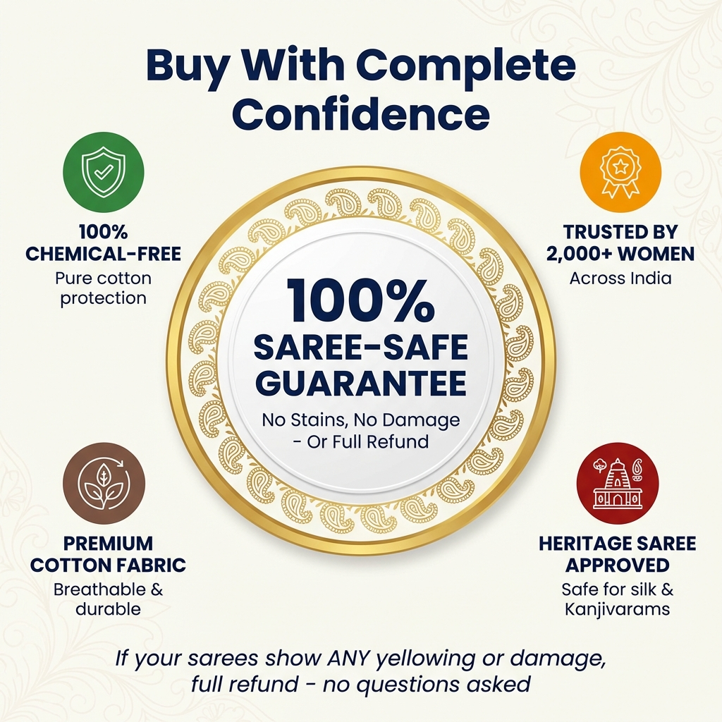 Livio Cotton Saree Protector Bags (Pack of 10)